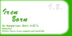 iren born business card